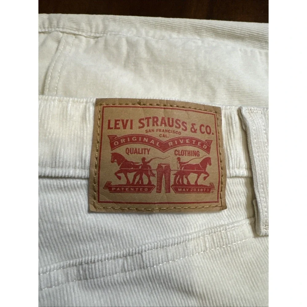 Levi's 725 High Rise Bootcut Corduroy Pants W33‎ L32 Cream Ivory